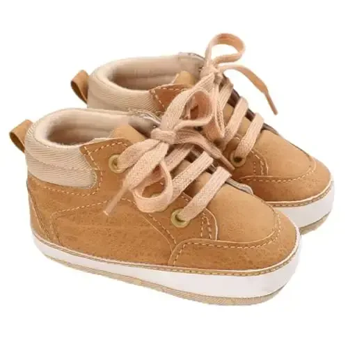 CARREAN Baby Boys Girls Booties Fleece Anti-Slip Soft Sole Boots Toddler First Walker Warm Shoes - 1