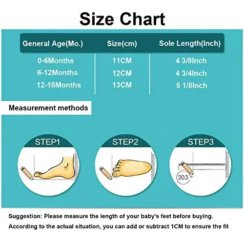 CARREAN Baby Boys Girls Booties Fleece Anti-Slip Soft Sole Boots Toddler First Walker Warm Shoes - 7