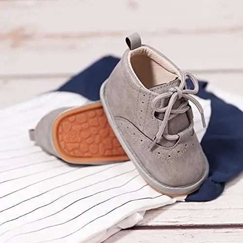 CARREAN Baby Boys Girls Booties Fleece Anti-Slip Soft Sole Boots Toddler First Walker Warm Shoes - 5