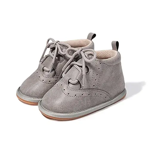 CARREAN Baby Boys Girls Booties Fleece Anti-Slip Soft Sole Boots Toddler First Walker Warm Shoes - CARREAN