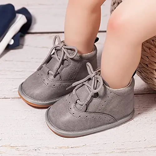 CARREAN Baby Boys Girls Booties Fleece Anti-Slip Soft Sole Boots Toddler First Walker Warm Shoes - CARREAN (1)