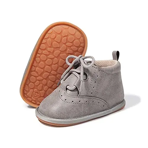 CARREAN Baby Boys Girls Booties Fleece Anti-Slip Soft Sole Boots Toddler First Walker Warm Shoes - 3