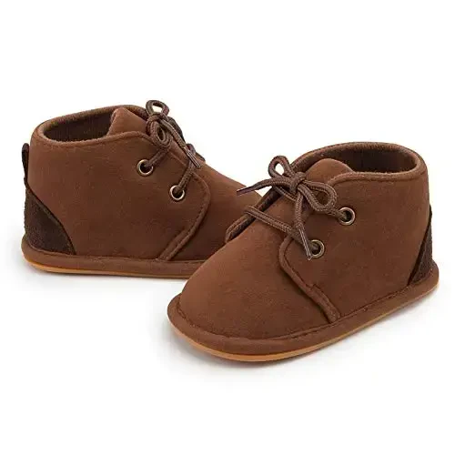 CARREAN Baby Boys Girls Booties Fleece Anti-Slip Soft Sole Boots Toddler First Walker Warm Shoes - 3