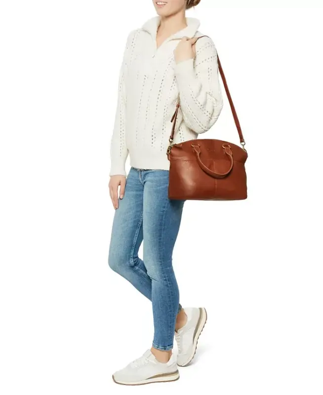 Carrie Dome Satchel Sumkasi - Brandy Smooth - 2