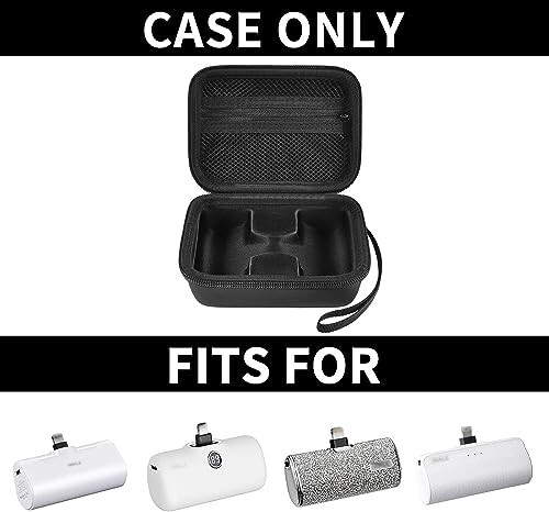 Carrying Case for 2PCS iWALK Portable Charger Power Bank. for JEJILL/for Charmast/for LanLuk/for VEGER/for Swyop/for Feob/for Taegila/for Kuulaa and More Small Charging Battery Pack - Black Bag Only - 2