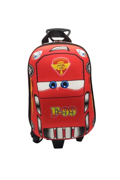 Cars Printed Pull-Along Kids Kindergarten Backpack - Modazone (1)
