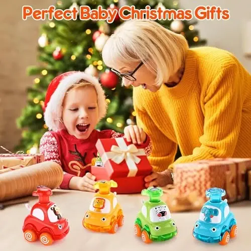 Cars Toys for 1 Year Old Boy Birthday Gift: Press and Go Toys Cars for Toddlers 1-3 Baby Toys 12-18 Months Toddler Toys Age 1-2 One Year Old Boy Toys First Birthday Gifts for 1-3 Year Old Boys Girls - 1