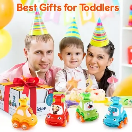 Cars Toys for 1 Year Old Boy Birthday Gift: Press and Go Toys Cars for Toddlers 1-3 Baby Toys 12-18 Months Toddler Toys Age 1-2 One Year Old Boy Toys First Birthday Gifts for 1-3 Year Old Boys Girls - 6