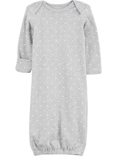 Carter's Baby 3-Qadoq Neytral Paxtadan Tikilgan Uxlash Xalati - 2