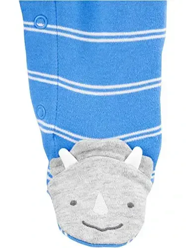 Simple Joys by Carter's Baby Boys' 2-Way Zip Thermal Footed Sleep and Play, Pack of 2 - 3