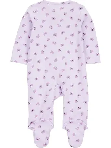 Simple Joys by Carter's Baby Girls' Cotton Footed Sleep and Play, Pack of 2 - 2