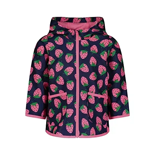 Carter's Baby Girls Yağmurluk Ceket, Su Geçirmez Kapüşonlu Yağmurluk, 2T-8 yaş için - 1