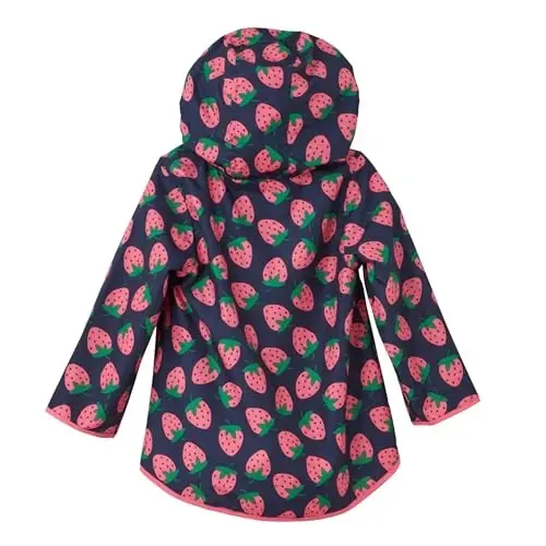 Carter's Baby Girls Yağmurluk Ceket, Su Geçirmez Kapüşonlu Yağmurluk, 2T-8 yaş için - 4