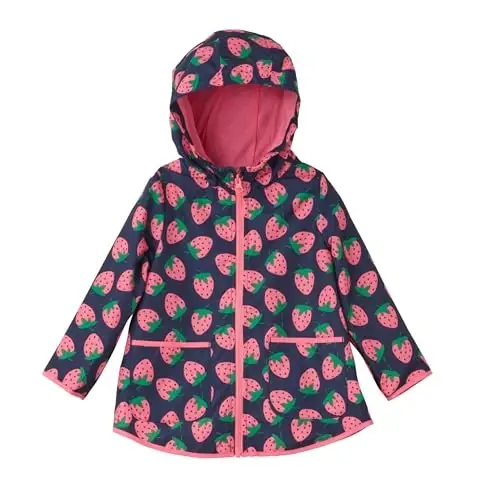 Carter's Baby Girls Yağmurluk Ceket, Su Geçirmez Kapüşonlu Yağmurluk, 2T-8 yaş için - 5
