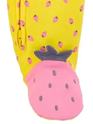 Simple Joys by Carter's Baby Girls' Cotton Footed Sleep and Play, Pack of 2 - 5