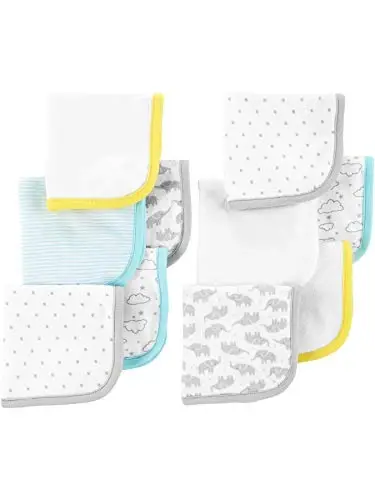 Simple Joys by Carter's Unisex Babies' Washcloth Set, Pack of 10 - MODAZONE