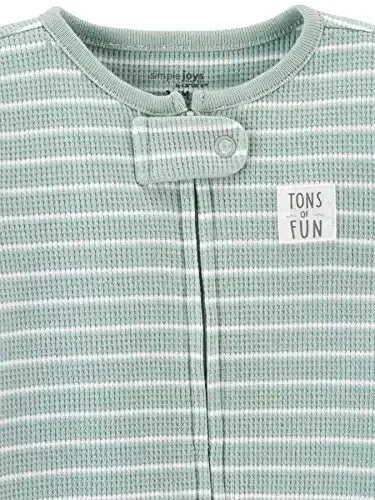 Simple Joys by Carter's Baby Girls' 2-Way Zip Thermal Footed Sleep and Play, Pack of 2 - Modazone (1)