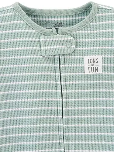 Simple Joys by Carter's unisex-baby 2-way Zip Thermal Footed Sleep and Play, Pack of 2 - 2