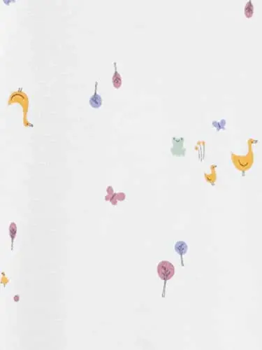 Carter's Simple Joys qizlar uchun paxtadan tikilgan oyoqli uyqu va o'yin kiyimi, 2 dona to'plam. - 4