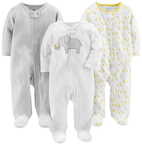 Carter's Simple Joys Unisex Bebek 3'lü Nötr Uyku ve Oyun Seti - 3