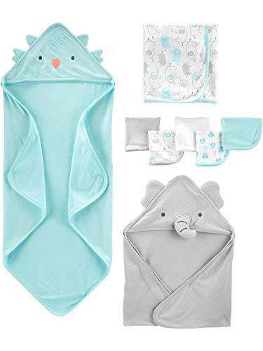 Carter's Simple Joys Unisex Bebek 8'li Havlu ve Yüz Bezi Seti, Çoklu Paketler - 8