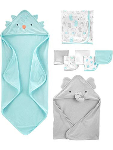 Carter's Simple Joys Unisex Bebek 8'li Havlu ve Yüz Bezi Seti, Çoklu Paketler - 5