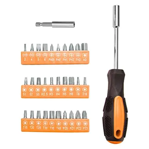 CARTMAN Home Tool Set Kit, Basic Household Hand Tools with Storage Case Light Orange - 5