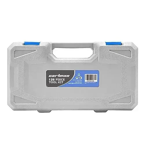 CARTMAN 126-Piece Home Tool Set Kit, Basic Household Hand Tools with Storage Case, Blue - 4