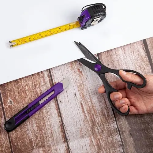 CARTMAN Home Tool Set Kit, Basic Household Hand Tools with Storage Case Purple - 5