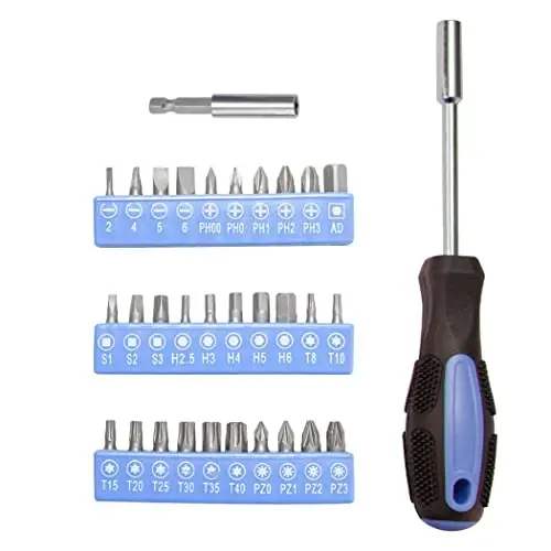 CARTMAN 126-Piece Home Tool Set Kit, Basic Household Hand Tools with Storage Case, Blue - 5