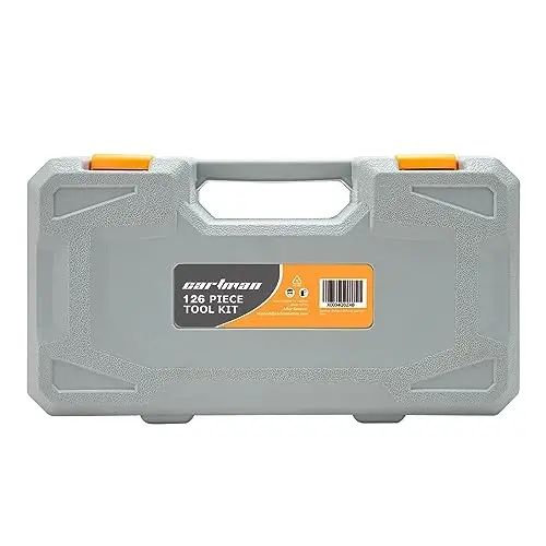 CARTMAN 126-Piece Home Tool Set Kit, Basic Household Hand Tools with Storage Case, Orange - 4