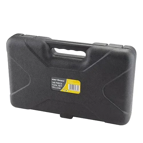 CARTMAN 148 Piece Tool Set General Hand Tool Kit with Plastic Toolbox Storage Case, Automotive Set Yellow - 4
