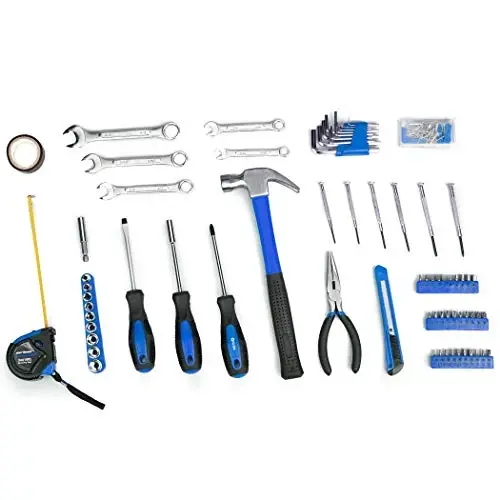 CARTMAN 148Piece Tool Set General Household Hand Tool Kit with Plastic Toolbox Storage Case Blue - 3