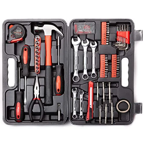 CARTMAN 148 Piece Automotive and Household Tool Set Perfect for Car Enthusiasts and DIY Home Repairs - CARTMAN