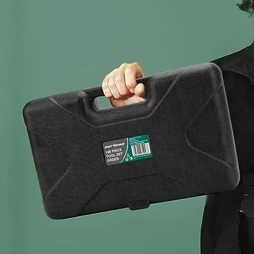 CARTMAN 148 Piece Automotive and Household Tool Set Perfect for Car Enthusiasts and DIY Home Repairs Green - 7