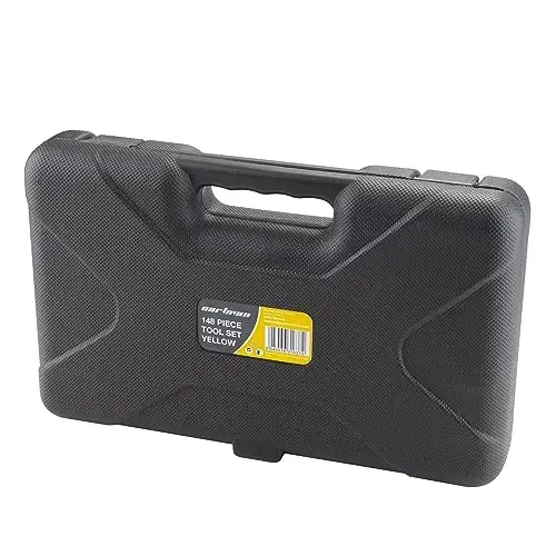 CARTMAN 148 Piece Tool Set General Hand Tool Kit with Plastic Toolbox Storage Case, Automotive Set Yellow - 4