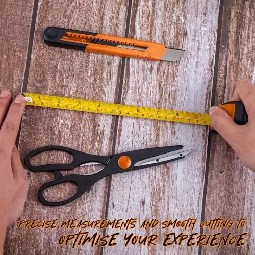 CARTMAN 39 Piece Tool Set General Household Hand Kit with Plastic Toolbox Storage Case Orange - 3