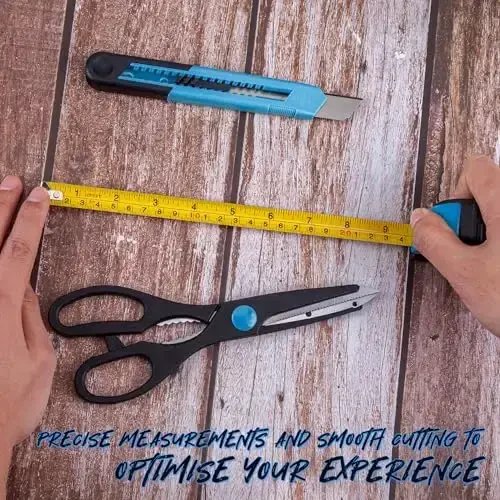 CARTMAN 39-Piece Home Tool Set Kit, Essential Household Hand Tools with Plastic Storage Case, Blue - 4