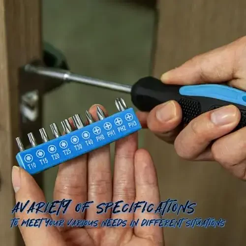 CARTMAN 39-Piece Home Tool Set Kit, Essential Household Hand Tools with Plastic Storage Case, Blue - 5