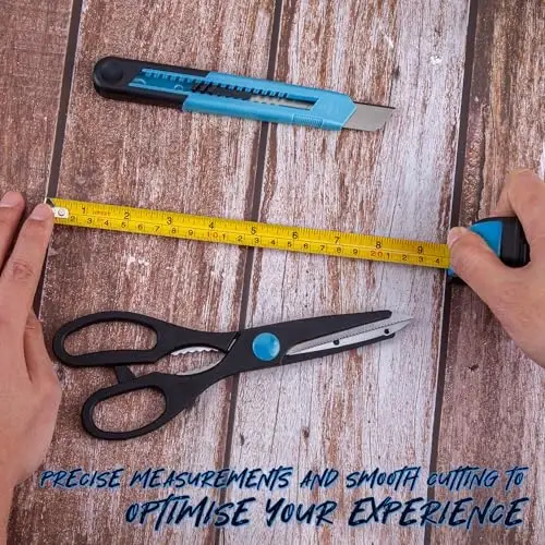 CARTMAN 39-Piece Home Tool Set Kit, Essential Household Hand Tools with Plastic Storage Case, Blue - 4