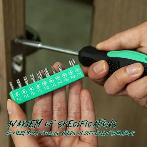 CARTMAN 39-Piece Home Tool Set Kit, Essential Household Hand Tools with Plastic Storage Case, Green - 5