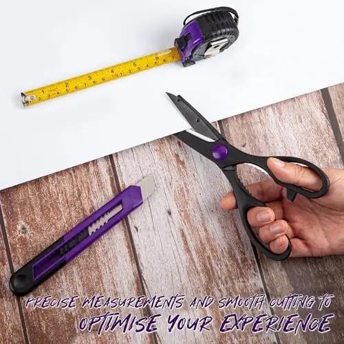 CARTMAN 39-Piece Home Tool Set Kit, Essential Household Hand Tools with Plastic Storage Case, Purple - 3