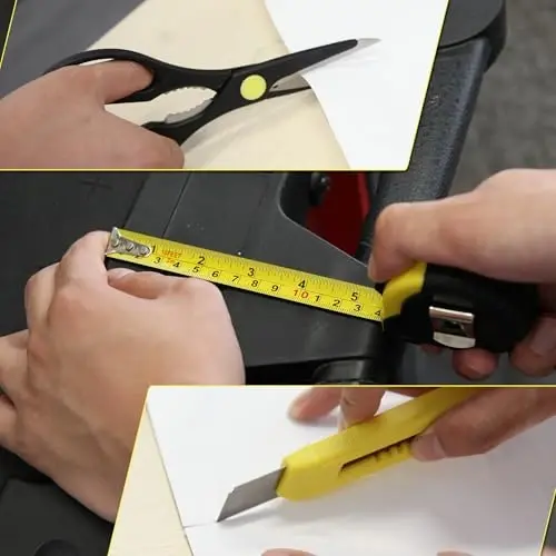 CARTMAN 39-Piece Home Tool Set Kit, Essential Household Hand Tools with Plastic Storage Case, Yellow - 6