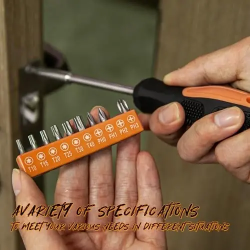 CARTMAN 39 Piece Tool Set General Household Hand Kit with Plastic Toolbox Storage Case Orange - 4