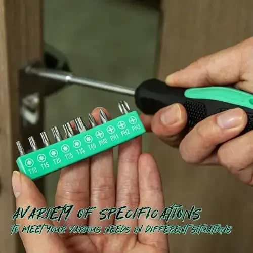 CARTMAN 39-Piece Home Tool Set Kit, Essential Household Hand Tools with Plastic Storage Case, Green - 5