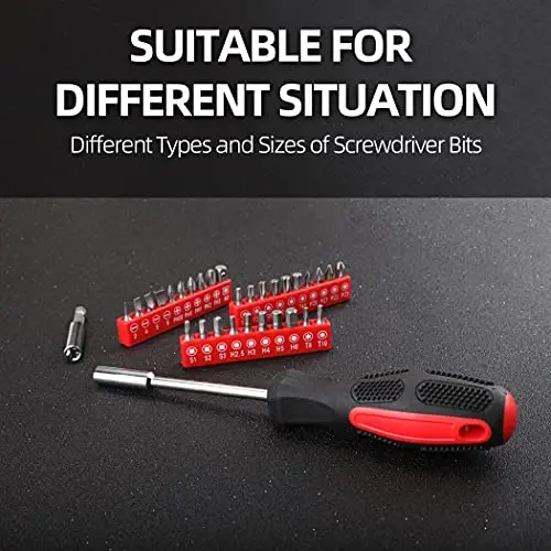 CARTMAN Home Tool Set Kit, Basic Household Hand Tools with Storage Case Dark Red - 5