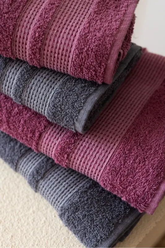 Carven Yusyumuşak 4'lü Banyo Havlu Seti Hamam Takımı Çeyiz Seti - 6