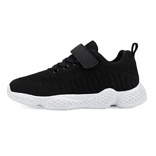 Casbeam Kids Breathable Sneakers Mesh Lightweight Easy Walk Casual Sport Strap Athletic Running Shoes for Boys Girls - 4