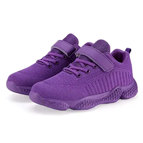 Casbeam Kids Breathable Sneakers Mesh Lightweight Easy Walk Casual Sport Strap Athletic Running Shoes for Boys Girls - 2