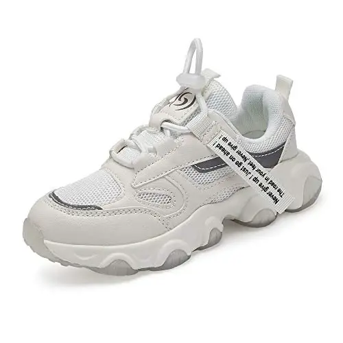 Casbeam Kids Breathable Sneakers Mesh Lightweight Easy Walk Casual Sport Strap Athletic Running Shoes for Boys Girls - 1